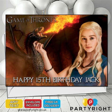 Game Thrones Birthday Card .
